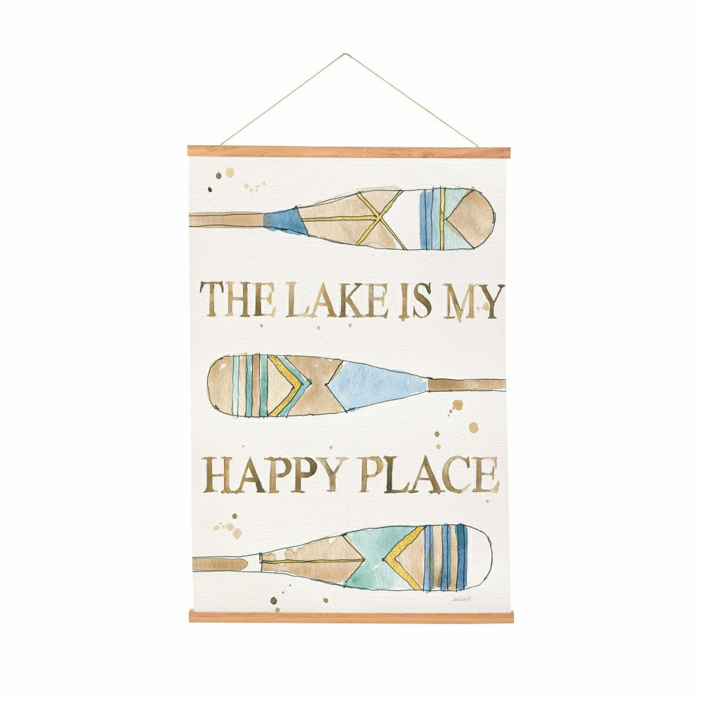 Seaside Retreat Indoor Wall Décor Canvas Tapestry, The Lake Is My Happ | Plow & Hearth