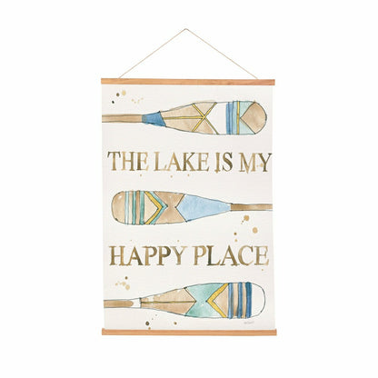 Seaside Retreat Indoor Wall Décor Canvas Tapestry, The Lake Is My Happ | Plow & Hearth