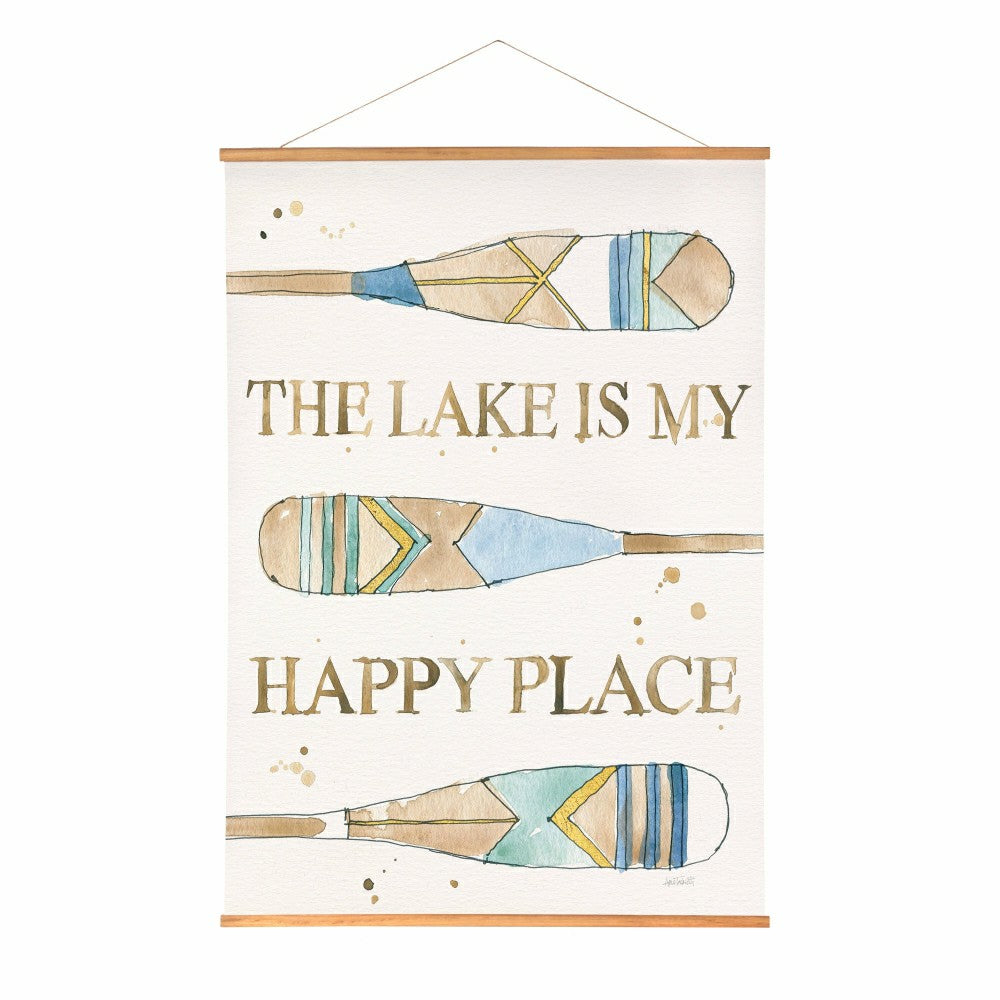Seaside Retreat Indoor Wall Décor Canvas Tapestry, The Lake Is My Happ | Plow & Hearth