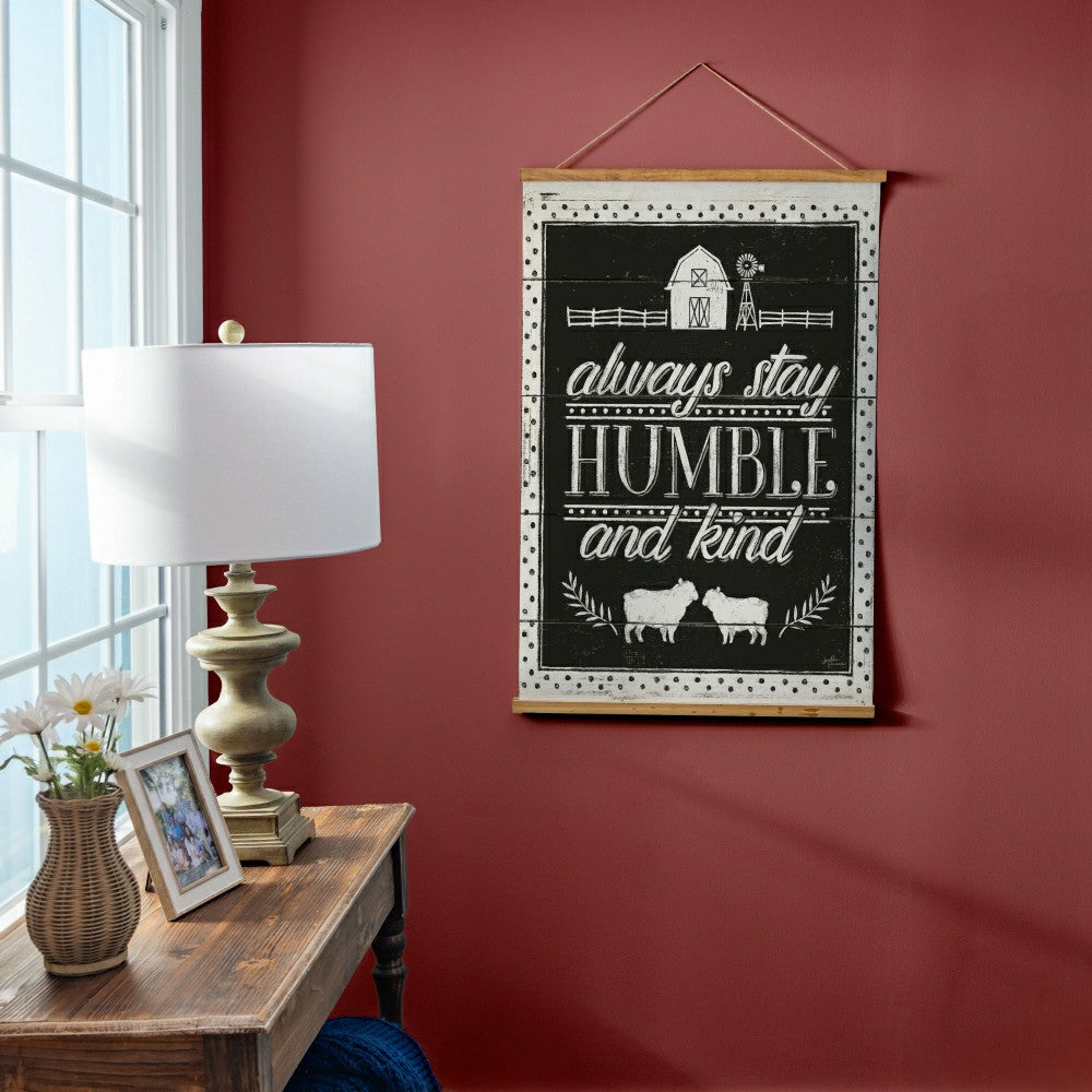 Heart of the Home, Indoor Wall Décor Canvas Tapestry, Always Stay Humb | Plow & Hearth