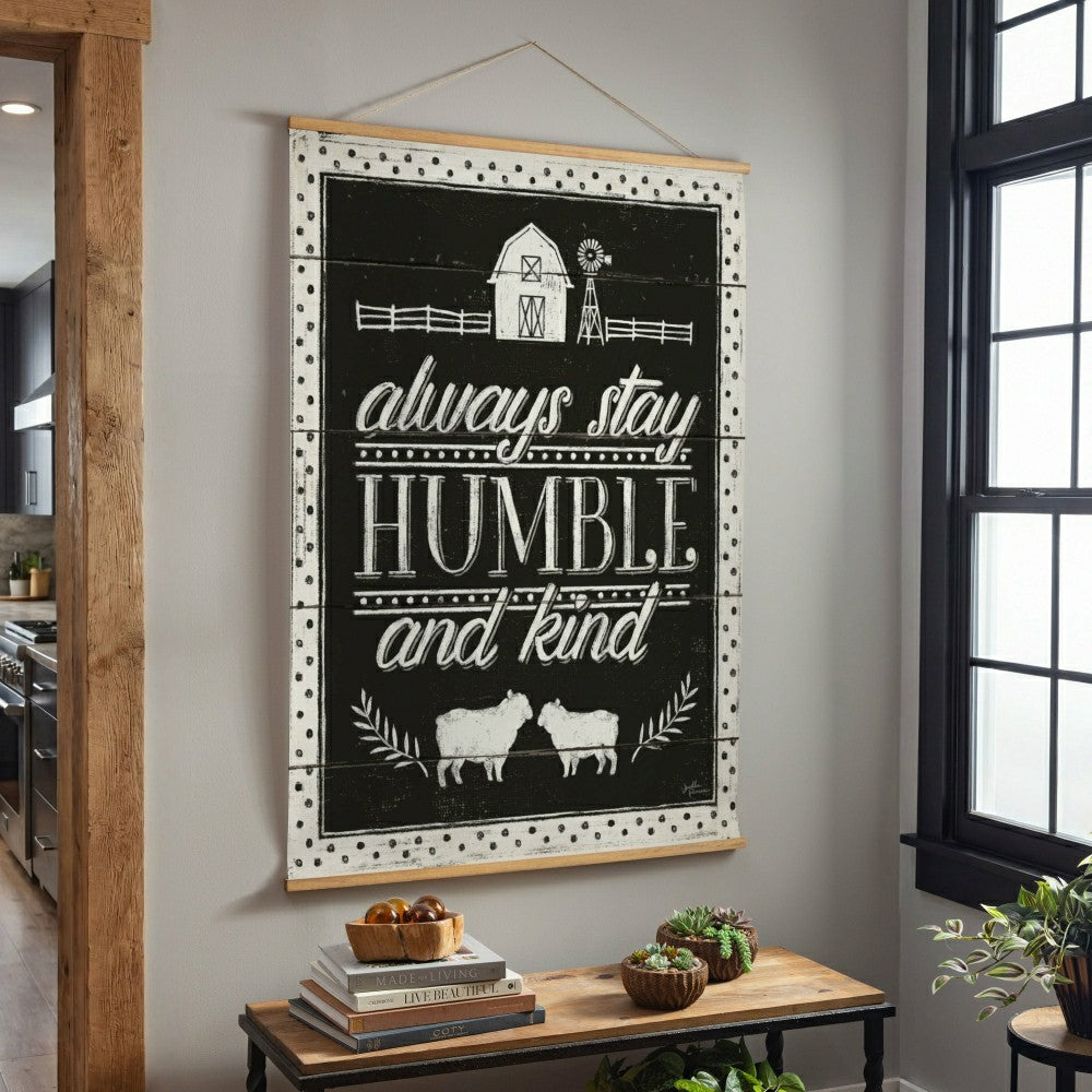 Heart of the Home, Indoor Wall Décor Canvas Tapestry, Always Stay Humb | Plow & Hearth