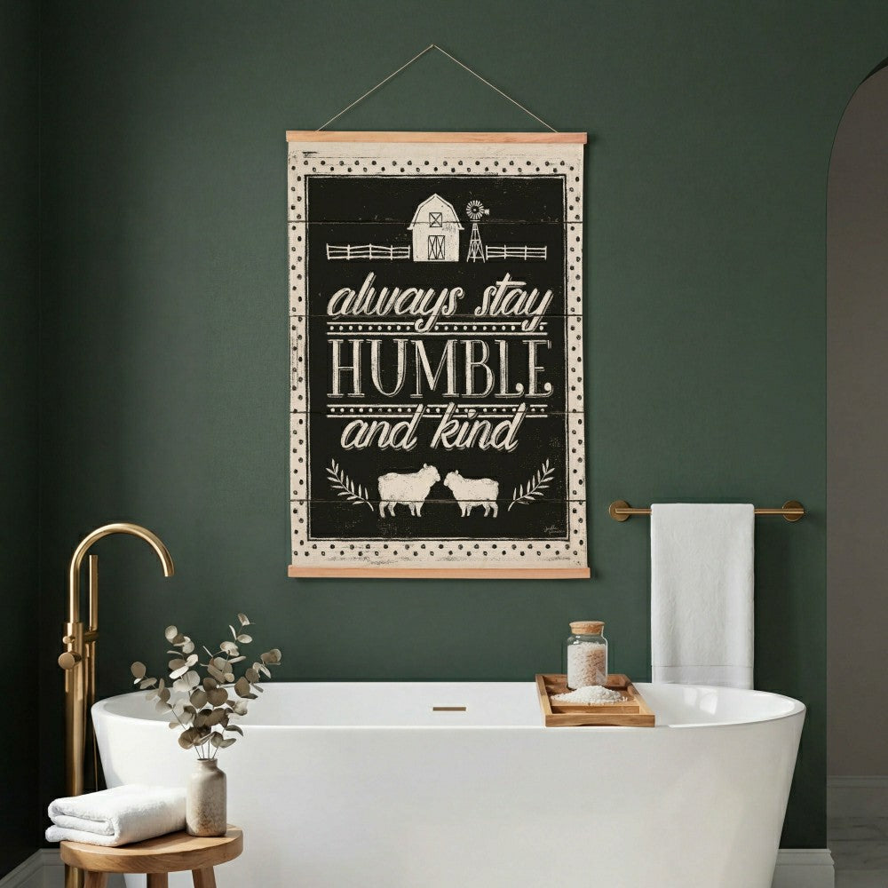 Heart of the Home, Indoor Wall Décor Canvas Tapestry, Always Stay Humb | Plow & Hearth