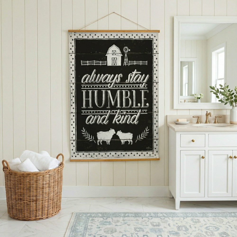 Heart of the Home, Indoor Wall Décor Canvas Tapestry, Always Stay Humb | Plow & Hearth