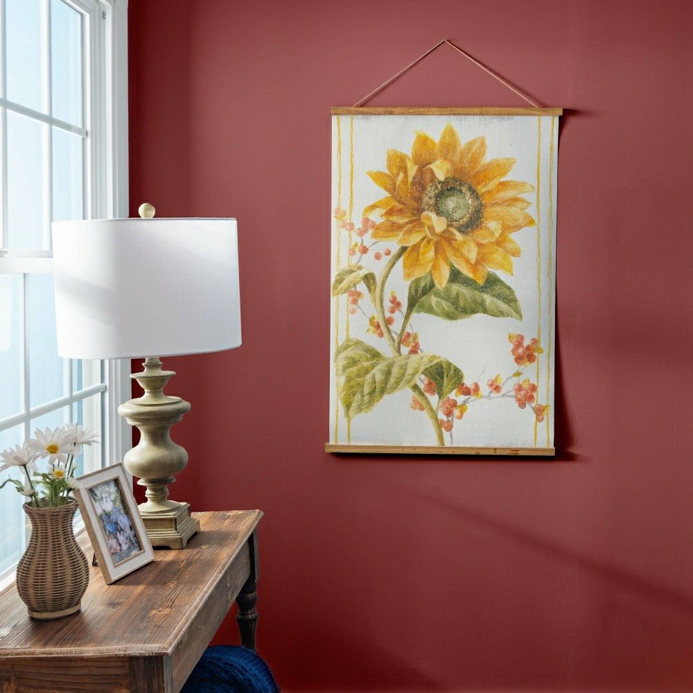Hillside Pasture Indoor Wall Décor Canvas Tapestry, Sunflower | Plow & Hearth