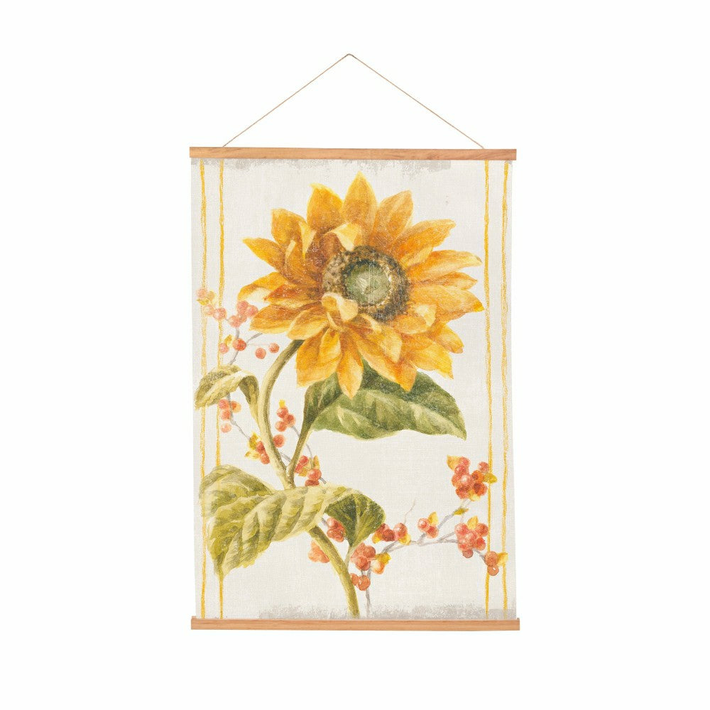 Hillside Pasture Indoor Wall Décor Canvas Tapestry, Sunflower | Plow & Hearth