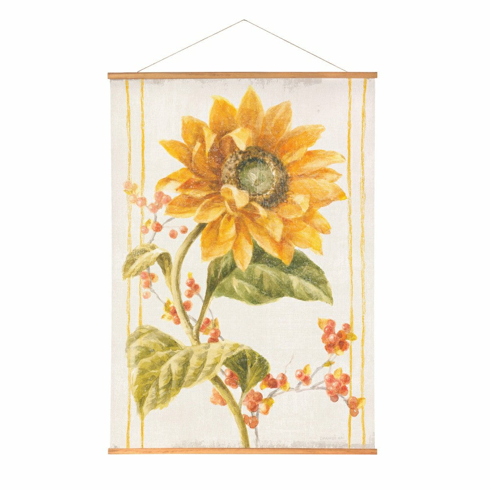 Hillside Pasture Indoor Wall Décor Canvas Tapestry, Sunflower | Plow & Hearth