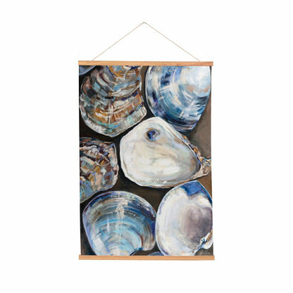 Seaside Retreat Indoor Wall Décor Canvas Tapestry, Shells | Plow & Hearth