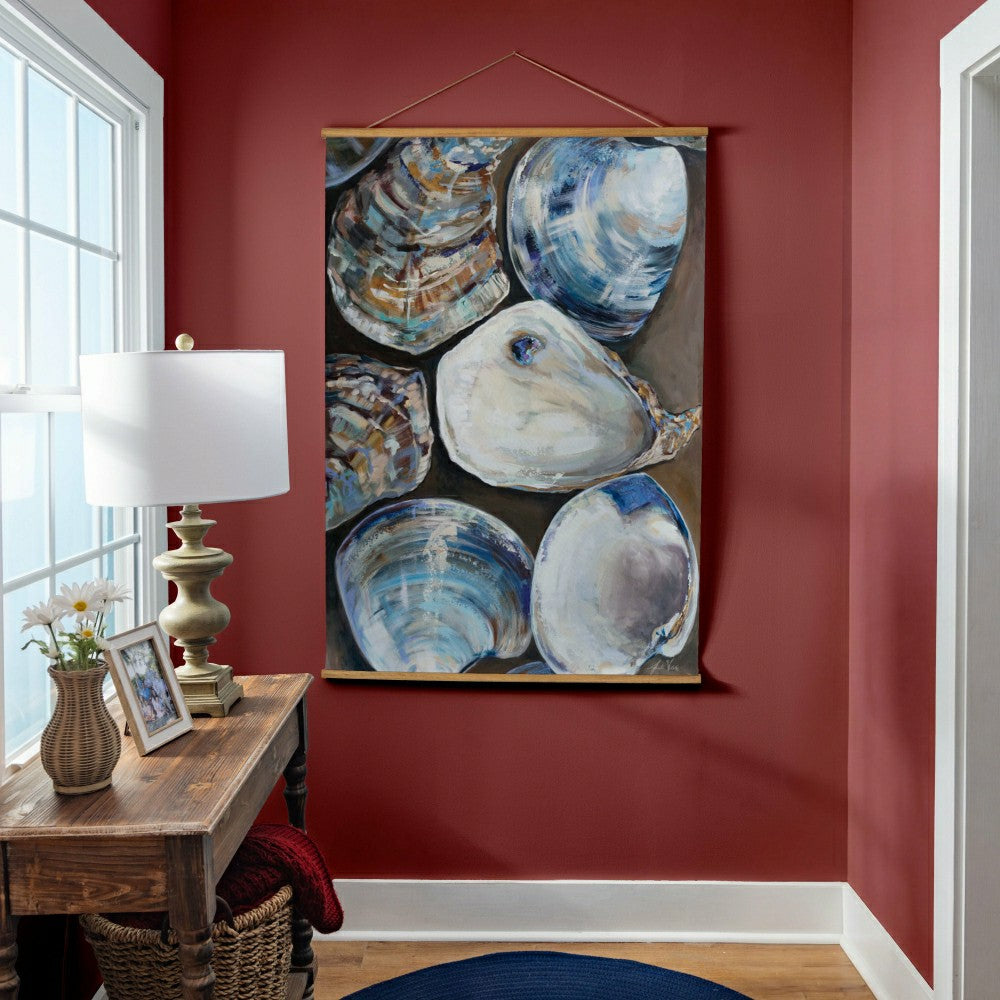 Seaside Retreat Indoor Wall Décor Canvas Tapestry, Shells | Plow & Hearth