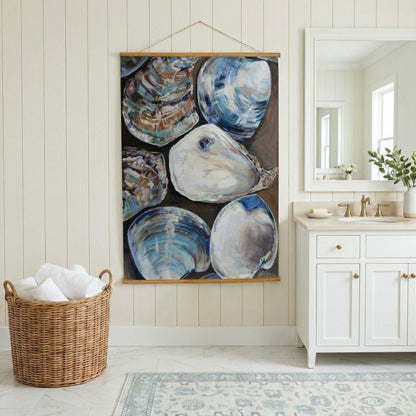 Seaside Retreat Indoor Wall Décor Canvas Tapestry, Shells | Plow & Hearth