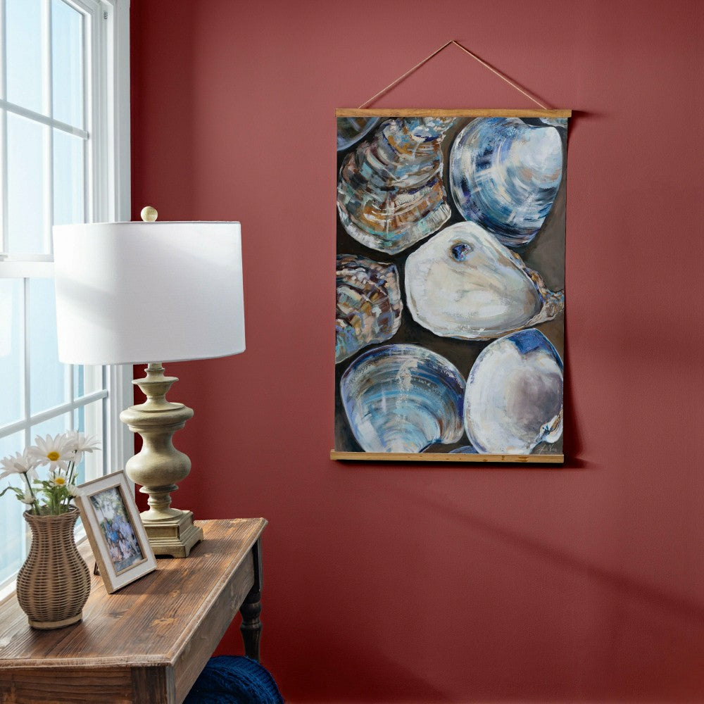 Seaside Retreat Indoor Wall Décor Canvas Tapestry, Shells | Plow & Hearth