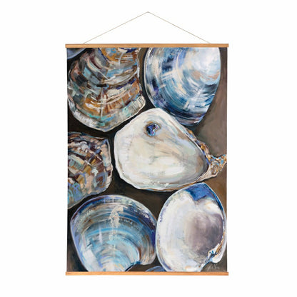 Seaside Retreat Indoor Wall Décor Canvas Tapestry, Shells | Plow & Hearth