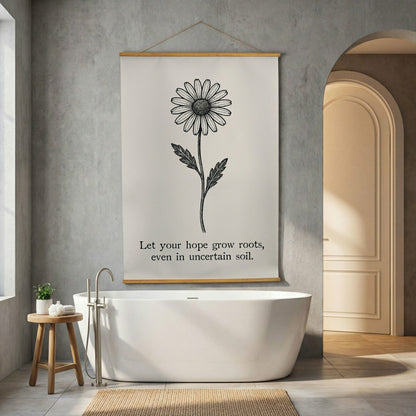 Heart of the Home Indoor Wall Décor Canvas Tapestry, Let Your Hope Gro | Plow & Hearth