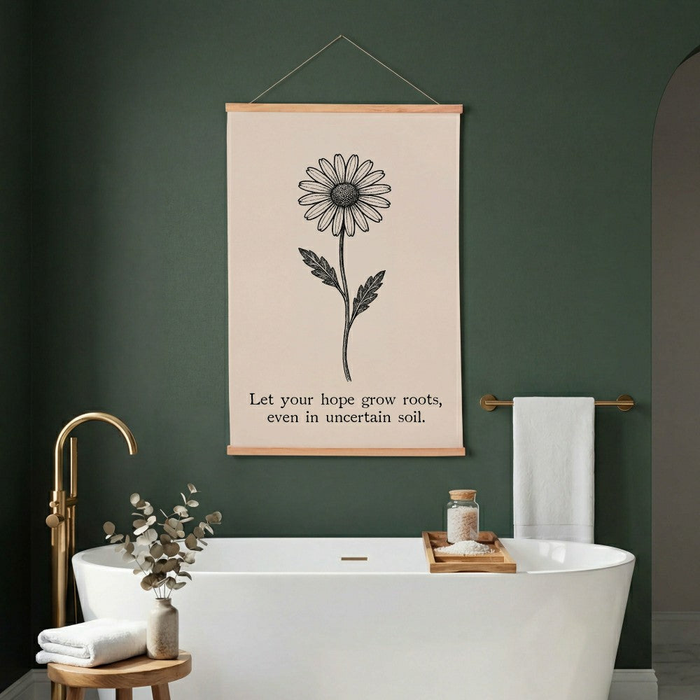 Heart of the Home Indoor Wall Décor Canvas Tapestry, Let Your Hope Gro | Plow & Hearth