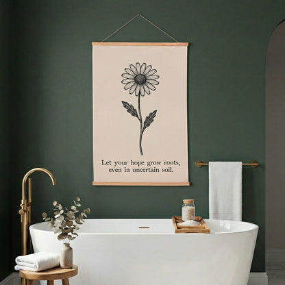 Heart of the Home Indoor Wall Décor Canvas Tapestry, Let Your Hope Gro | Plow & Hearth