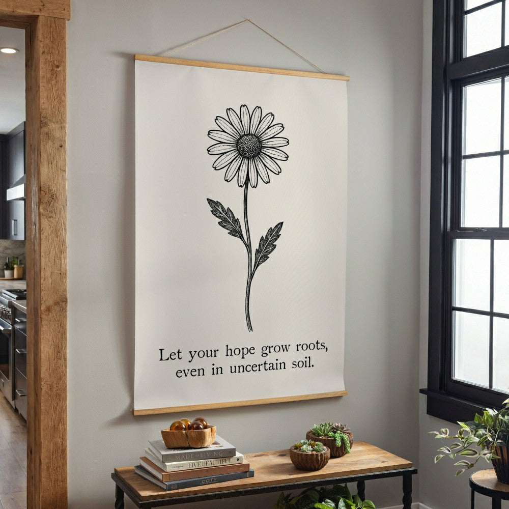 Heart of the Home Indoor Wall Décor Canvas Tapestry, Let Your Hope Gro | Plow & Hearth