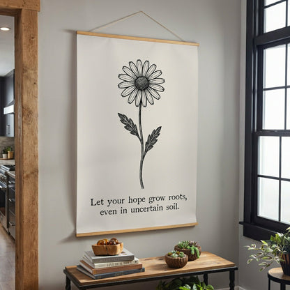 Heart of the Home Indoor Wall Décor Canvas Tapestry, Let Your Hope Gro | Plow & Hearth