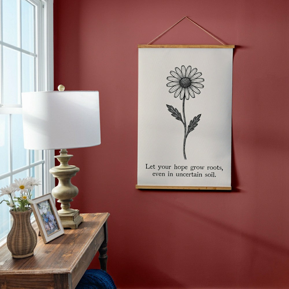 Heart of the Home Indoor Wall Décor Canvas Tapestry, Let Your Hope Gro | Plow & Hearth