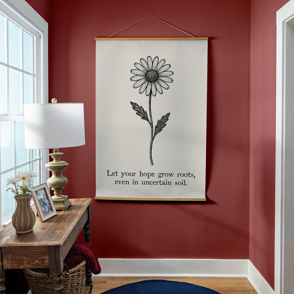 Heart of the Home Indoor Wall Décor Canvas Tapestry, Let Your Hope Gro | Plow & Hearth