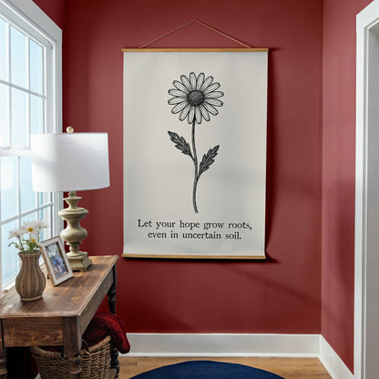 Heart of the Home Indoor Wall Décor Canvas Tapestry, Let Your Hope Gro | Plow & Hearth