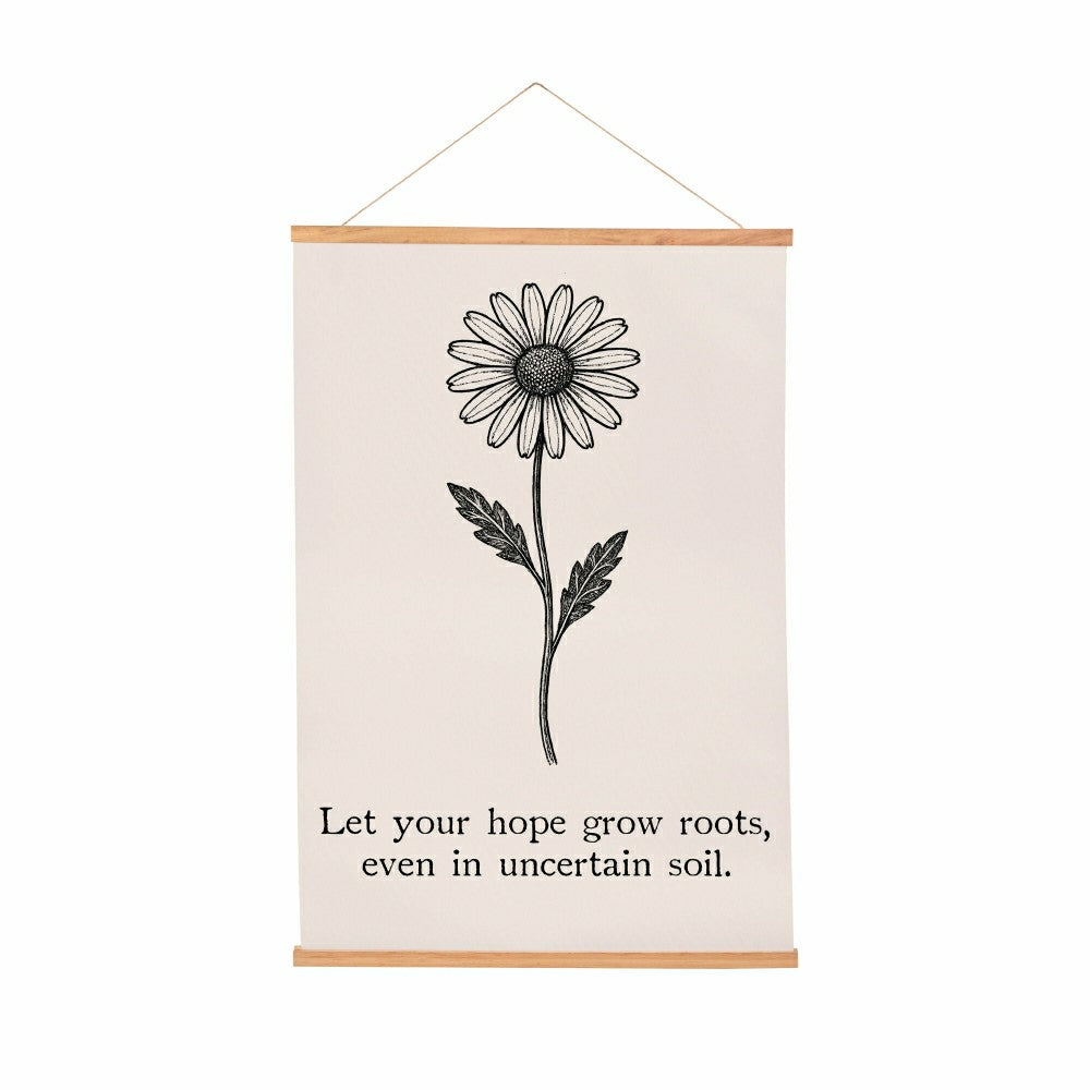 Heart of the Home Indoor Wall Décor Canvas Tapestry, Let Your Hope Gro | Plow & Hearth