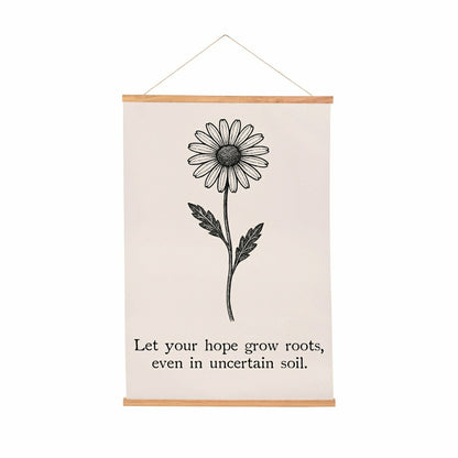 Heart of the Home Indoor Wall Décor Canvas Tapestry, Let Your Hope Gro | Plow & Hearth