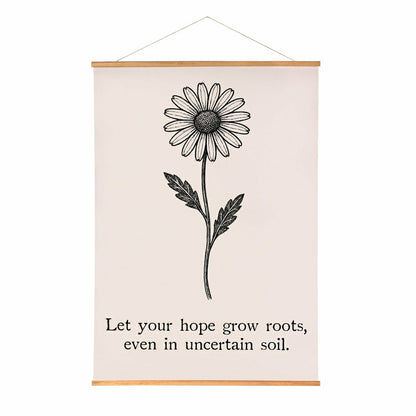 Heart of the Home Indoor Wall Décor Canvas Tapestry, Let Your Hope Gro | Plow & Hearth