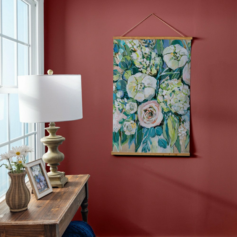 Hillside Pasture Indoor Wall Décor Canvas Tapestry, Floral Bouquet | Plow & Hearth