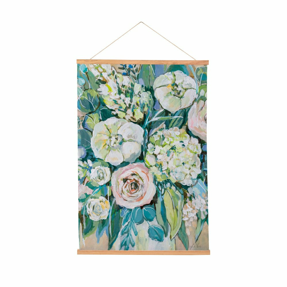 Hillside Pasture Indoor Wall Décor Canvas Tapestry, Floral Bouquet | Plow & Hearth