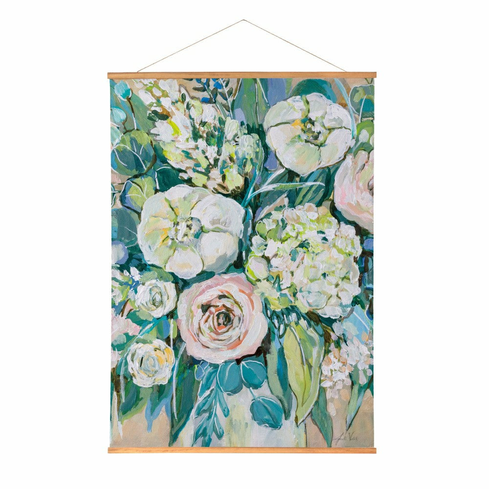 Hillside Pasture Indoor Wall Décor Canvas Tapestry, Floral Bouquet | Plow & Hearth
