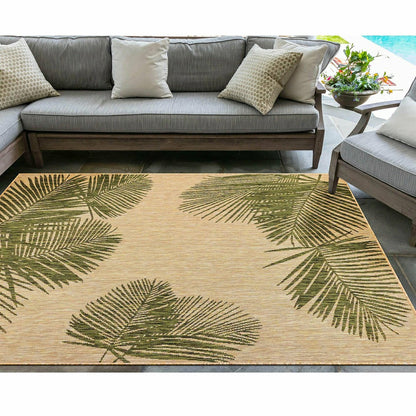 Indoor/Outdoor Textured Palms Polypropylene Rug, 4'10" x 7'6" | Plow & Hearth