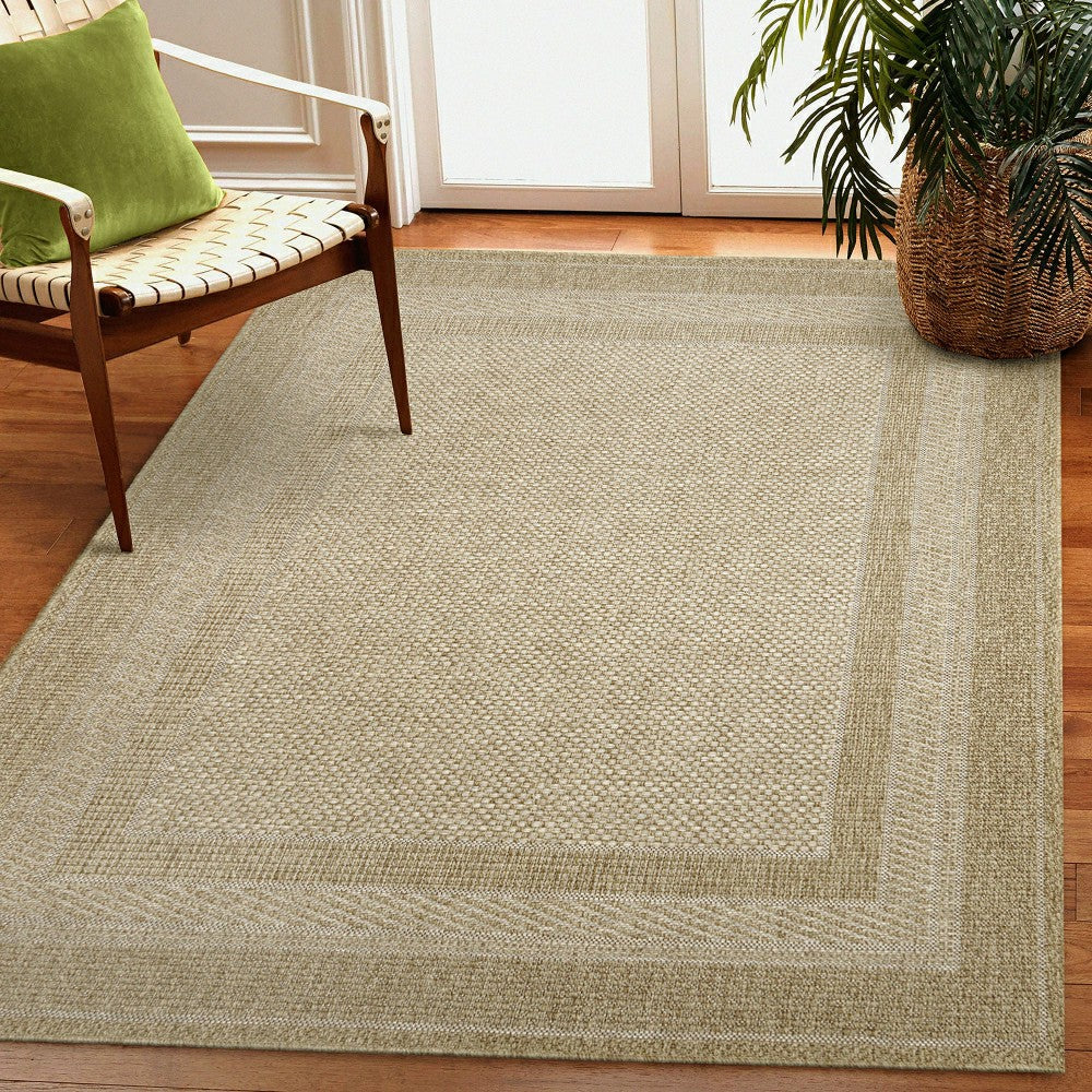 Indoor/Outdoor Beachcomber Border Rug | Plow & Hearth