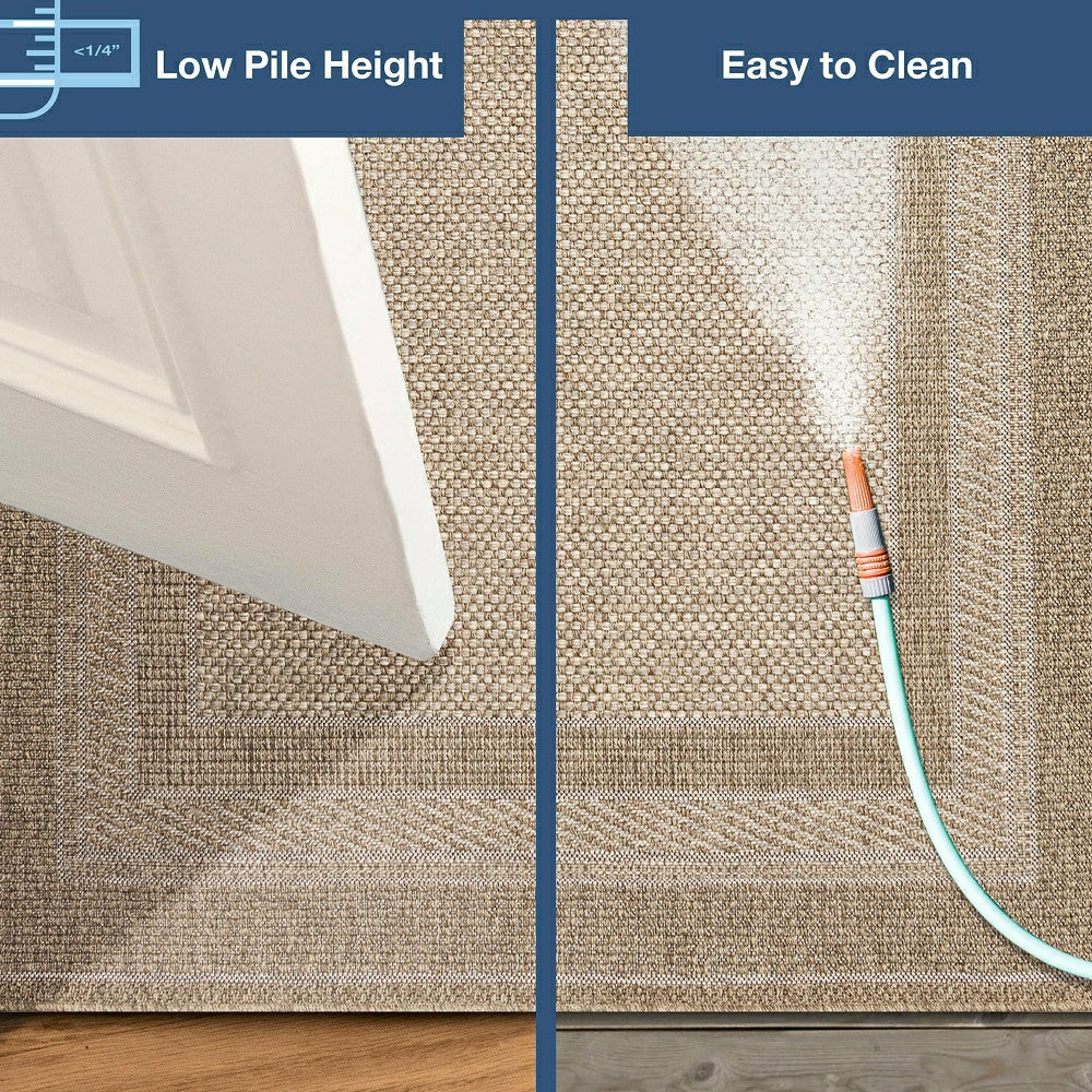 Indoor/Outdoor Beachcomber Border Rug | Plow & Hearth