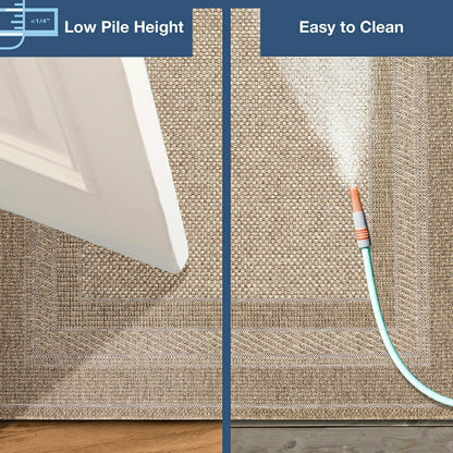Indoor/Outdoor Beachcomber Border Rug | Plow & Hearth