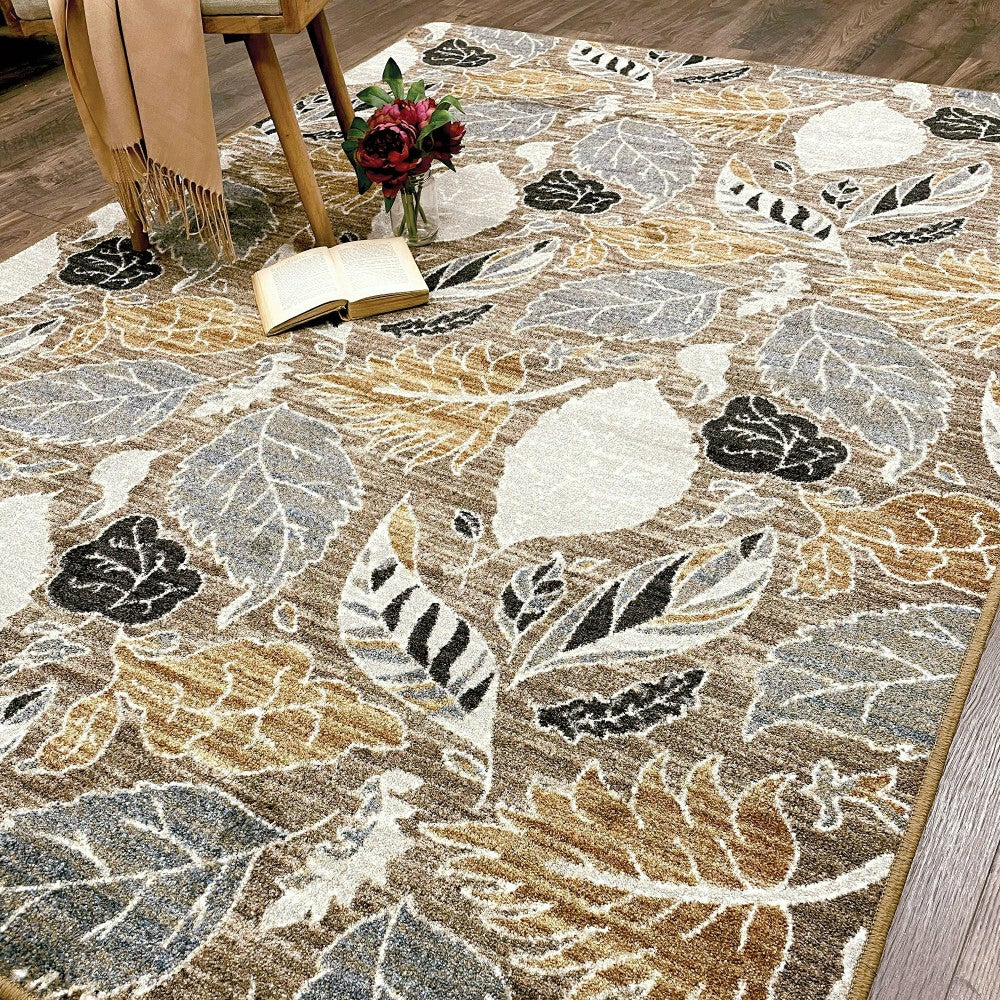 Leaves EnduraStran Area Rug, 4' x 5' | Plow & Hearth