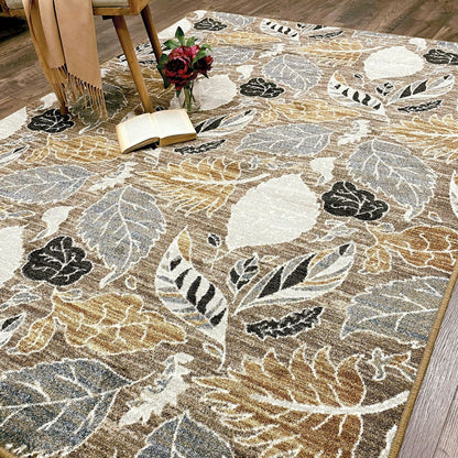 Leaves EnduraStran Area Rug, 4' x 5' | Plow & Hearth
