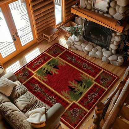 Pine Cone Valley Plaid Rug | Plow & Hearth
