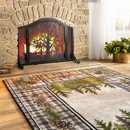 Pine Cone Valley Plaid Rug | Plow & Hearth