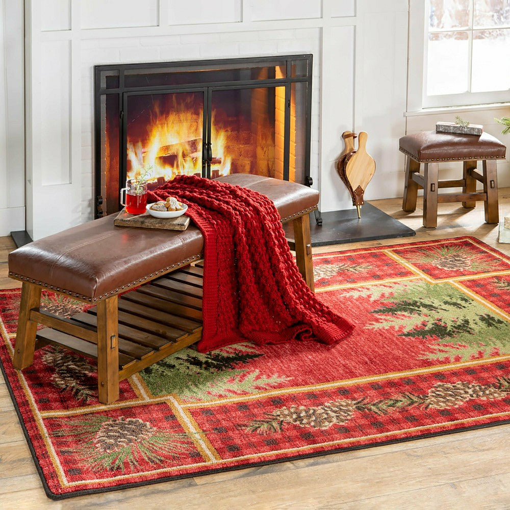 Pine Cone Valley Plaid Rug | Plow & Hearth