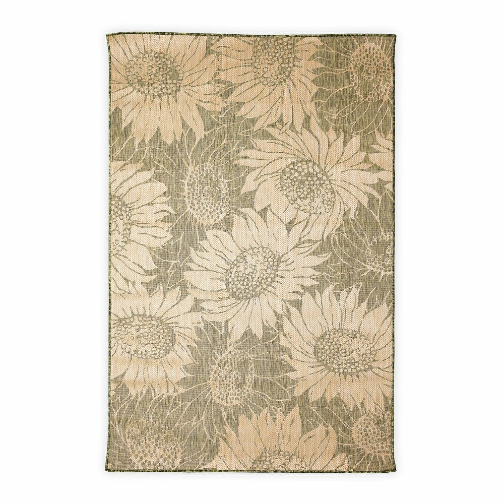 Indoor/Outdoor Sunflower Rug, 6'6" x 9' | Plow & Hearth