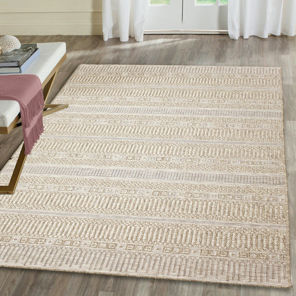 Indoor/Outdoor Beachcomber Striped Rug,6'6" x 9'4" | Plow & Hearth