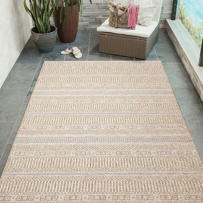 Indoor/Outdoor Beachcomber Striped Rug, 5'3" x 7'3" | Plow & Hearth
