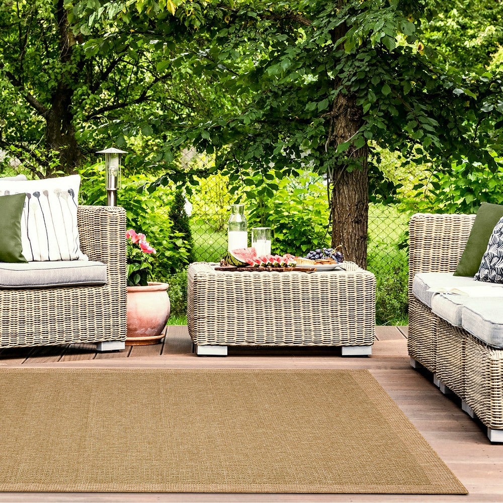 Indoor/Outdoor Toulouse Border Print Rug, 7'10" x 9'10" | Plow & Hearth