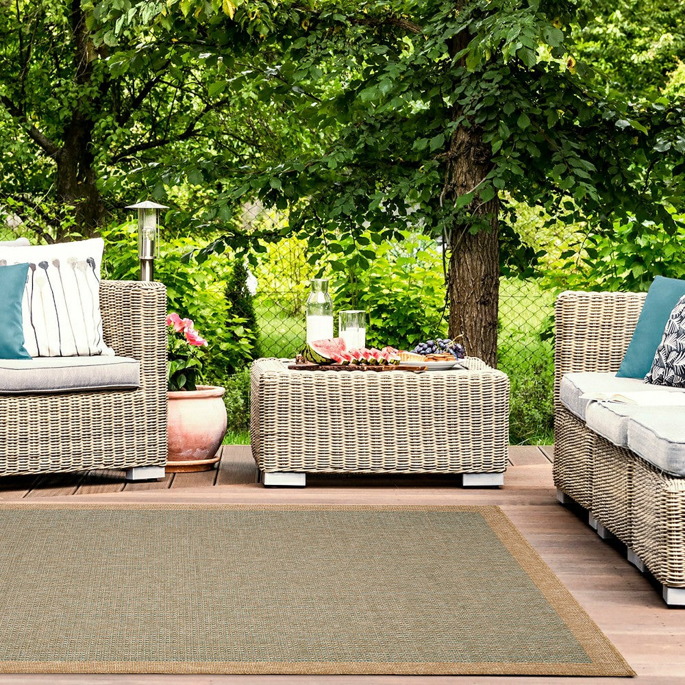 Indoor/Outdoor Toulouse Border Print Rug, 7'10" x 9'10" | Plow & Hearth