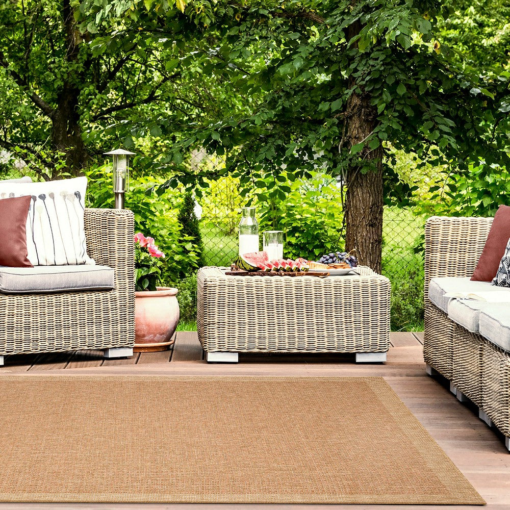 Indoor/Outdoor Toulouse Border Print Rug, 7'10" x 9'10" | Plow & Hearth