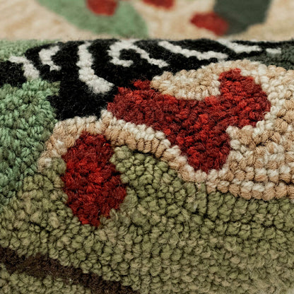 Indoor/Outdoor Synthetic Blend Birds Border Runner, 24" x 60" | Plow & Hearth