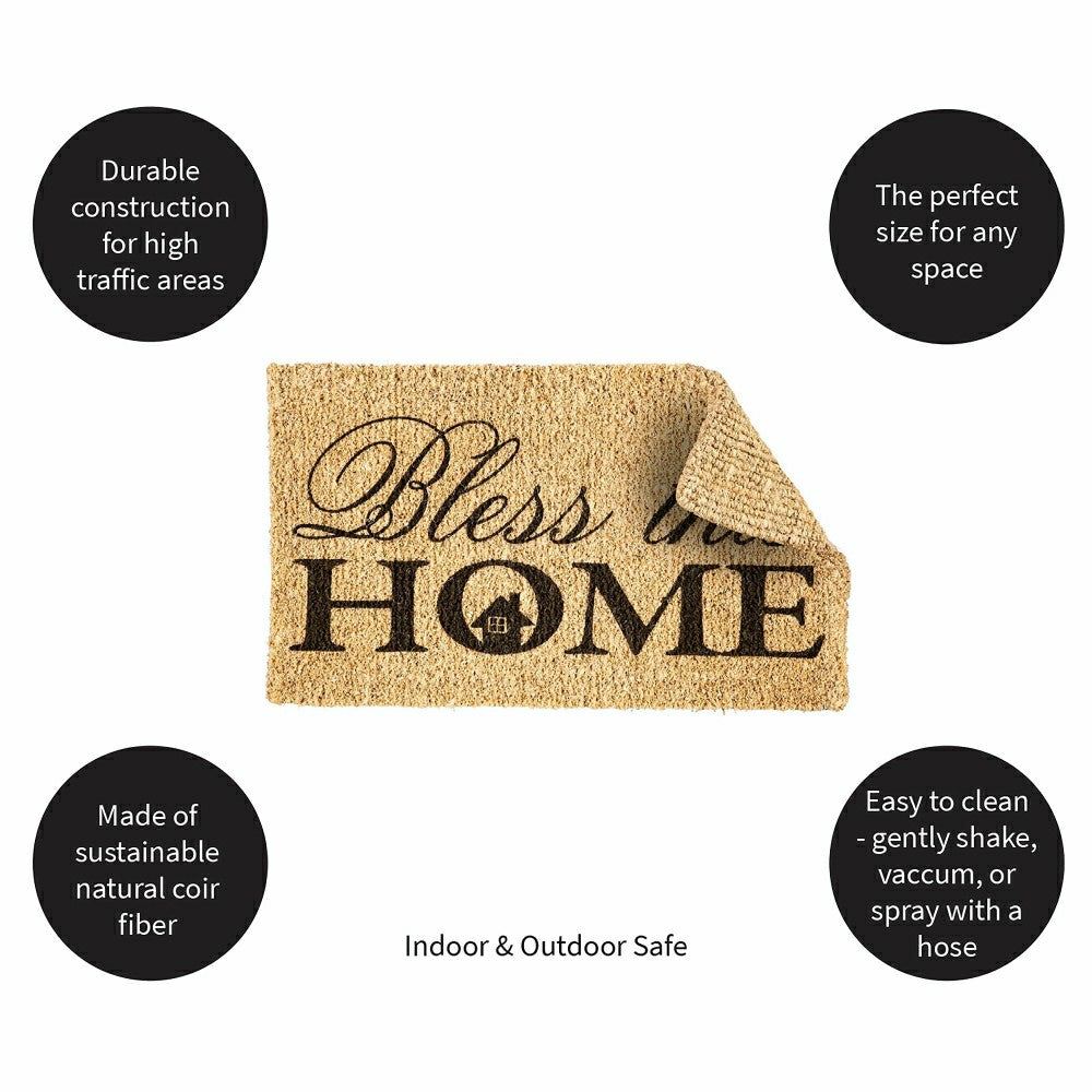 Bless This Home Coir Mat | Plow & Hearth