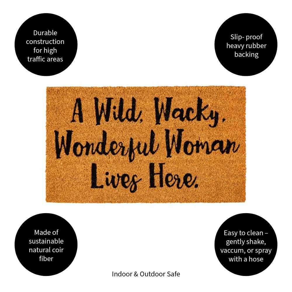 Wonderful Woman Coir Mat | Plow & Hearth
