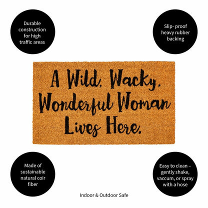 Wonderful Woman Coir Mat | Plow & Hearth