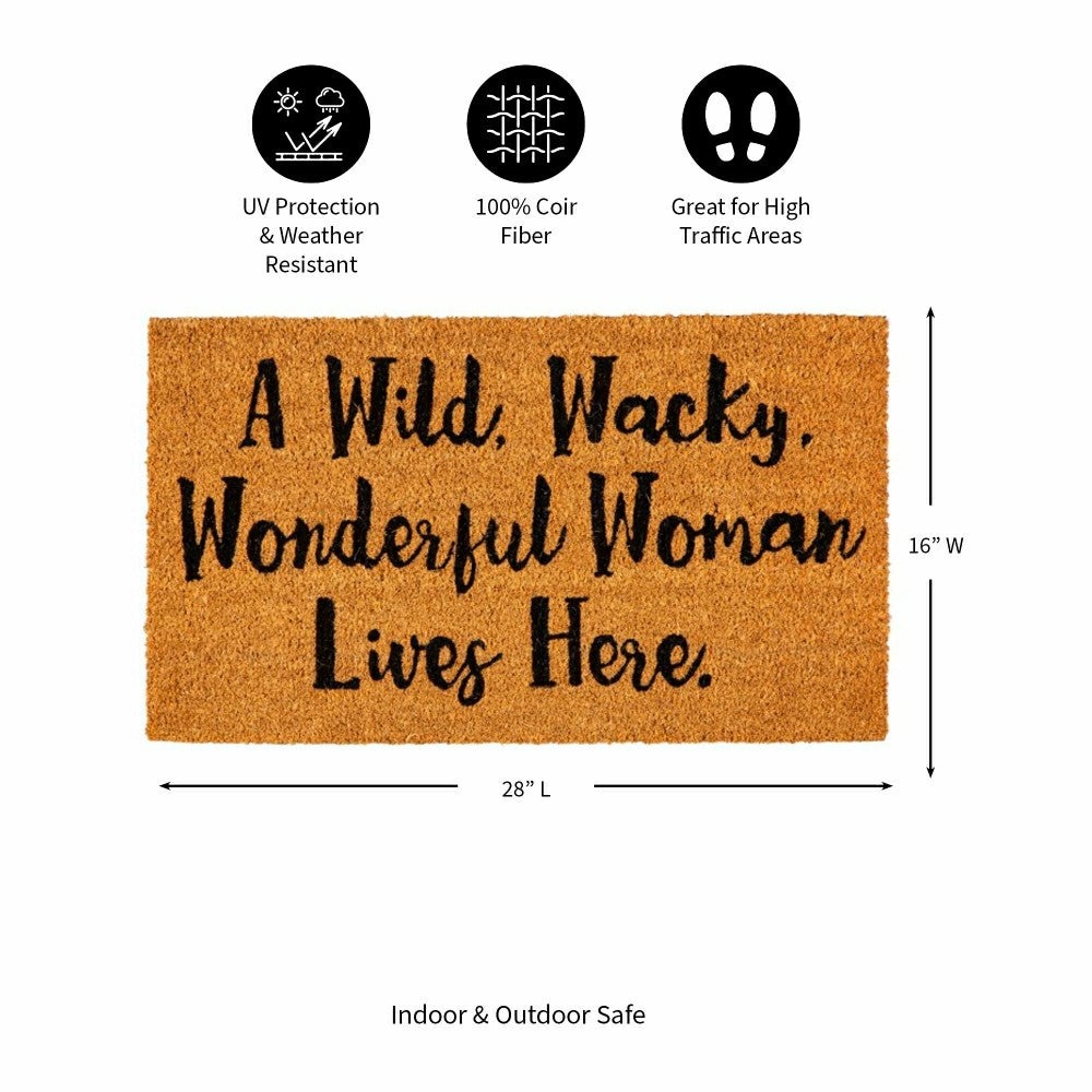 Wonderful Woman Coir Mat | Plow & Hearth