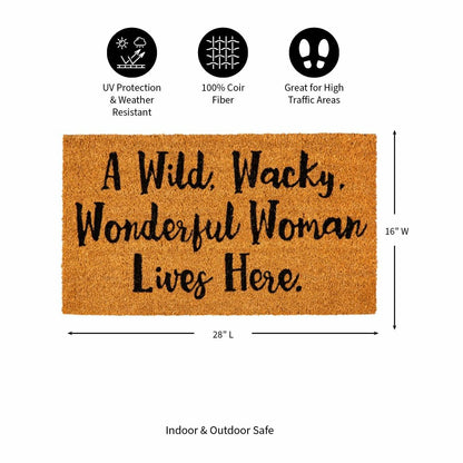 Wonderful Woman Coir Mat | Plow & Hearth